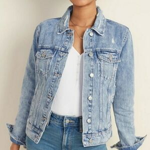 Old Navy Distressed Jean Jacket - Size XS